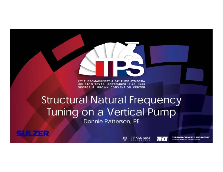 Structural Natural Frequency Tuning on a Vertical Pump