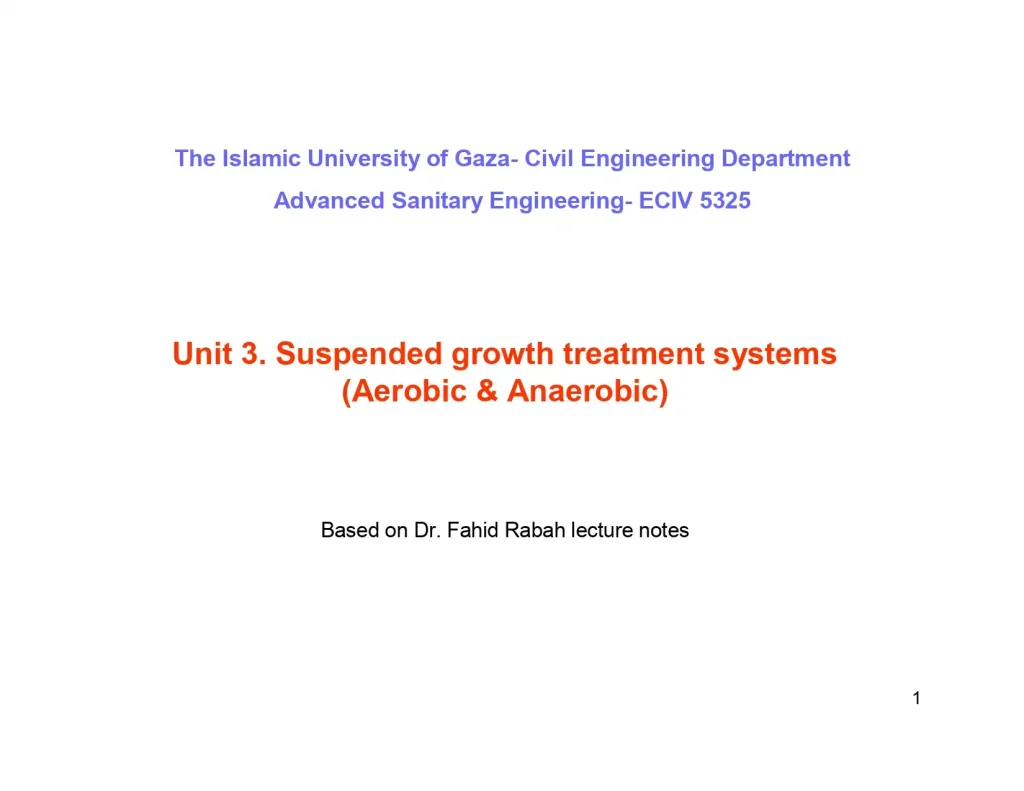 Suspended gGrowth Treatment Systems (Aerobic & Anaerobic)