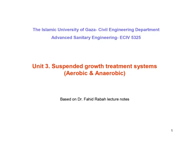 Suspended gGrowth Treatment Systems (Aerobic & Anaerobic)