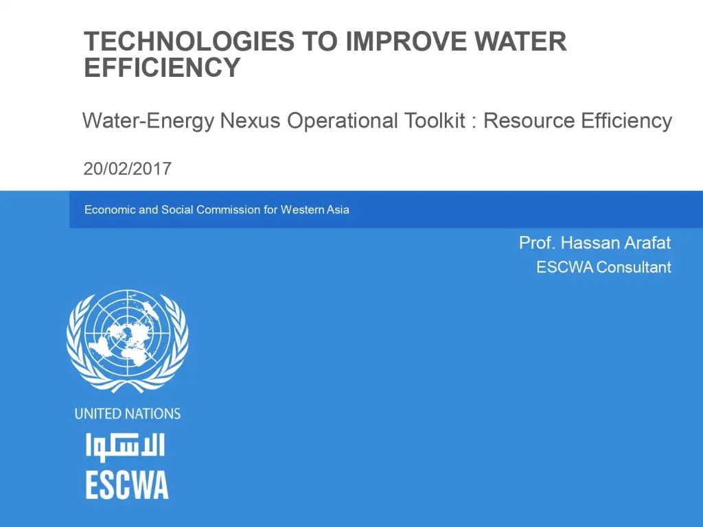 Technologies to Improve Water Efficiency