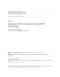 Treatment of RO Concentrate Using VSEP Technology
