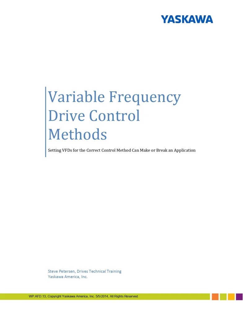 Variable Frequency Drive Control Methods