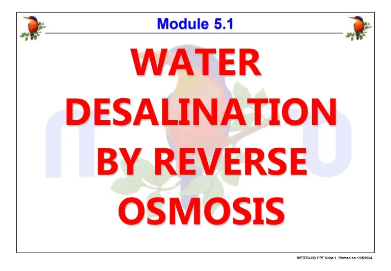 Water Desalination by Reverse Osmosis