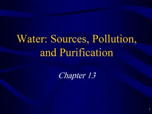 Water: Sources, Pollution, and Purification