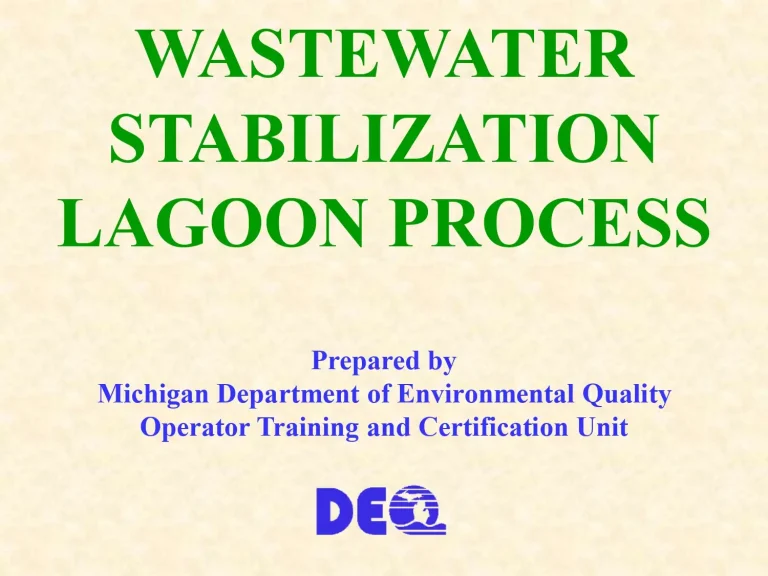 Wastewater Stabilization Lagoon Process