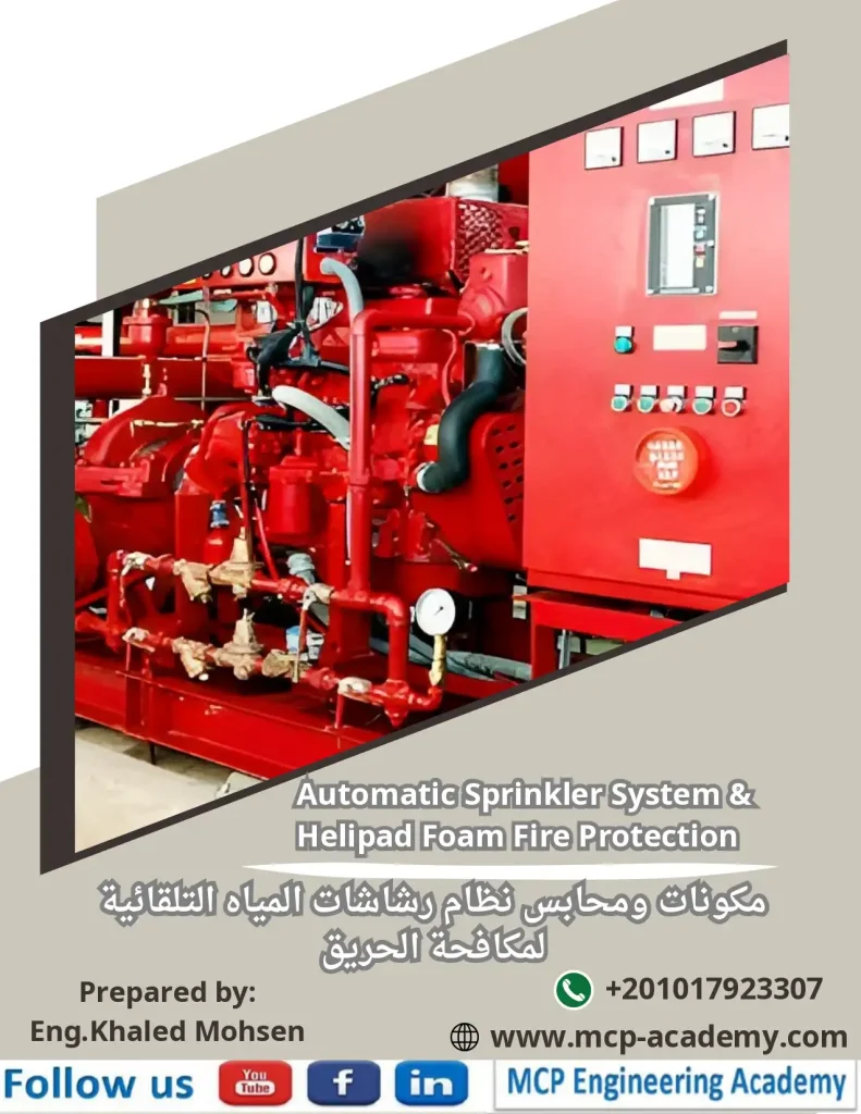 مكونات ومحابس نظام رشاشات المياه التلقائية لمكافحة الحريق