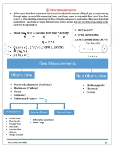 ⑥ Flow Measurements