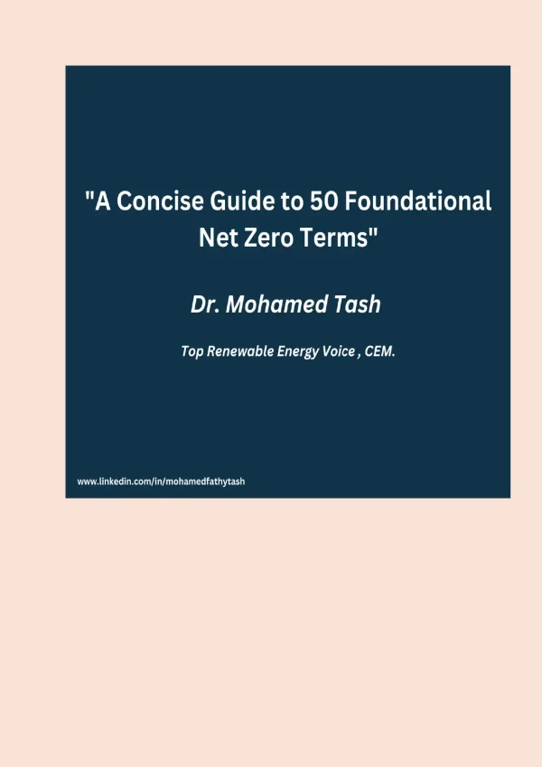 “ A Concise Guide To 50 Foundational Net Zero Terms”