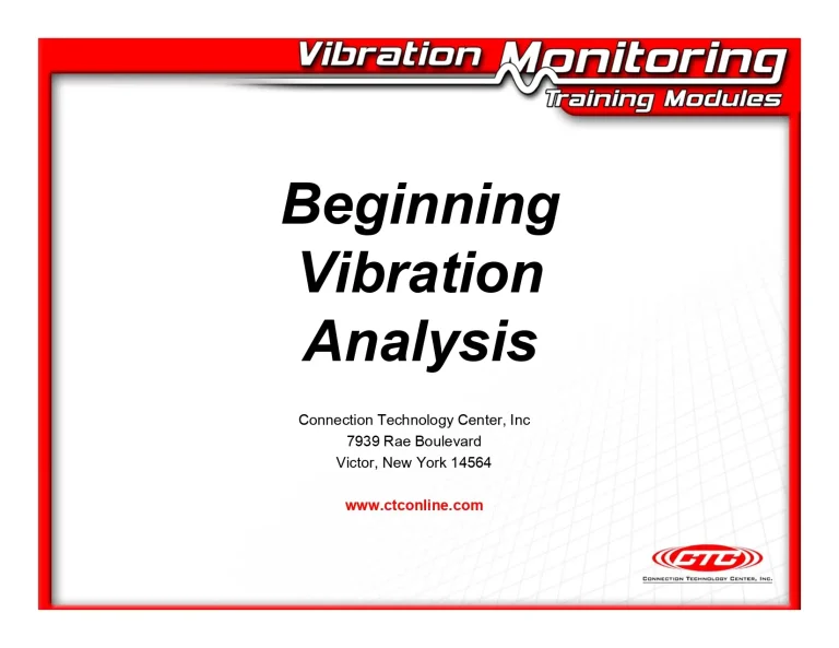 Beginning Vibration Analysis