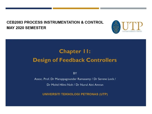 Chapter 11: Design Of Feedback Controllers