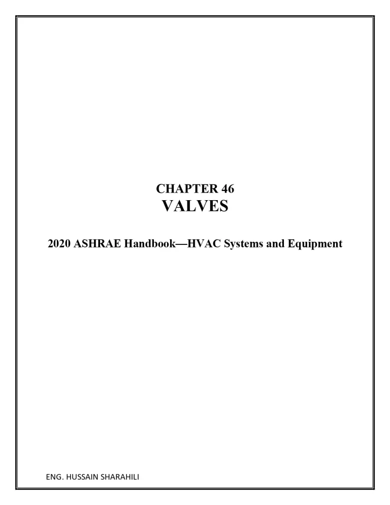 Chapter 46: Valves