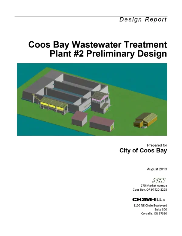 Coos Bay Wastewater Treatment Plant #2 Preliminary Design