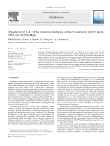 Degradation Of 2, 4 DCP By Sequential Biological–Advanced Oxidation Process Using UASB And UV/TiO2/H2O2