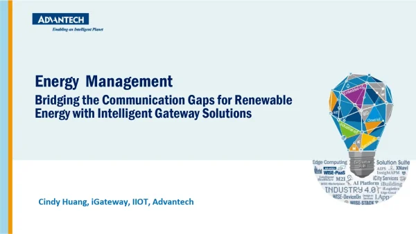 Energy Management Bridging The Communication Gaps For Renewable Energy With Intelligent Gateway Solutions