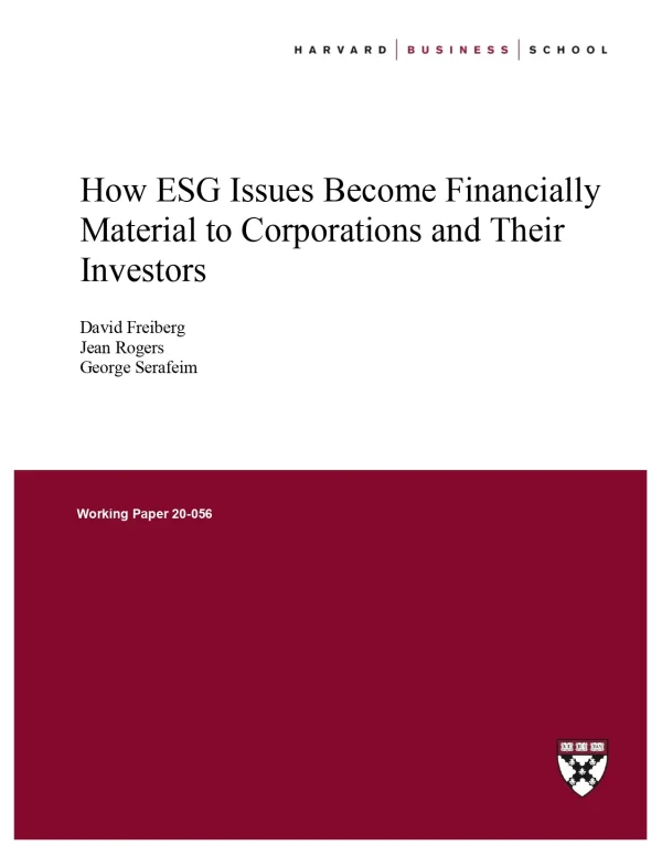 How ESG Issues Become Financially Material To Corporations And Their Investors