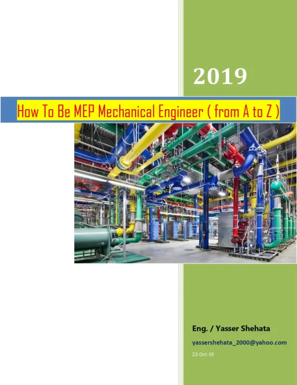 How To Be MEP Mechanical Engineer ( From A To Z )