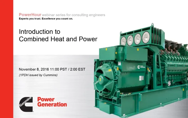 Introduction To Combined Heat And Power