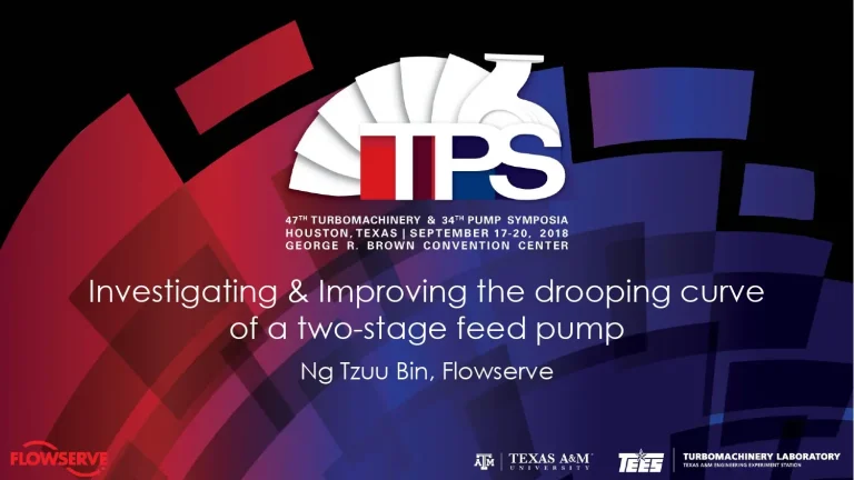 Investigating & Improving The Drooping Curve Of A Two-Stage Feed Pump