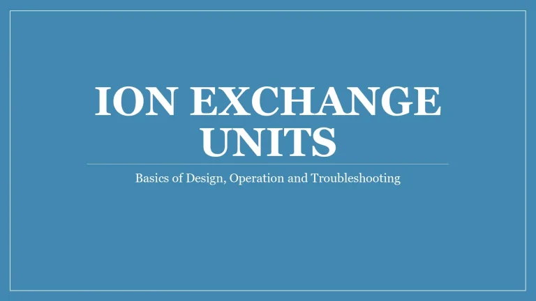Ion Exchange Units