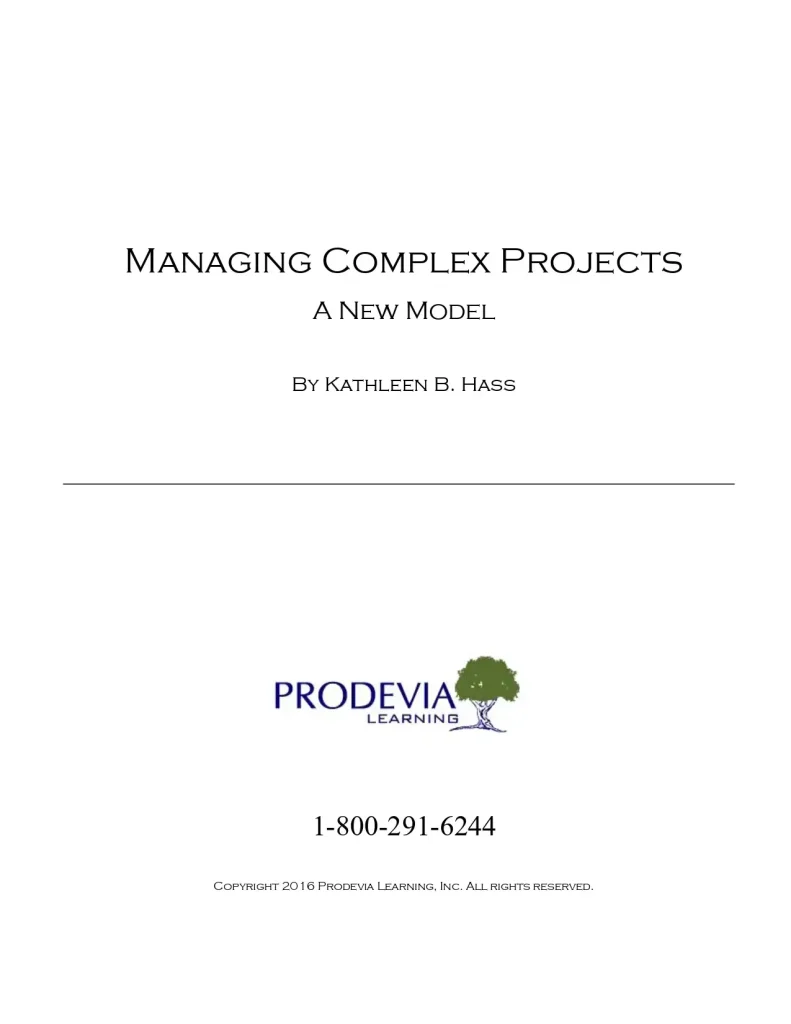 Managing Complex Projects