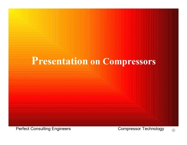 Presentation On Compressors