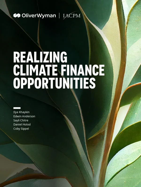 Realizing Climate Finance Opportunities