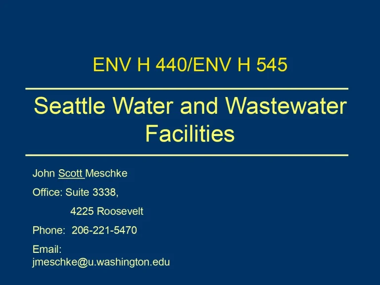 Seattle Water And Wastewater Facilities