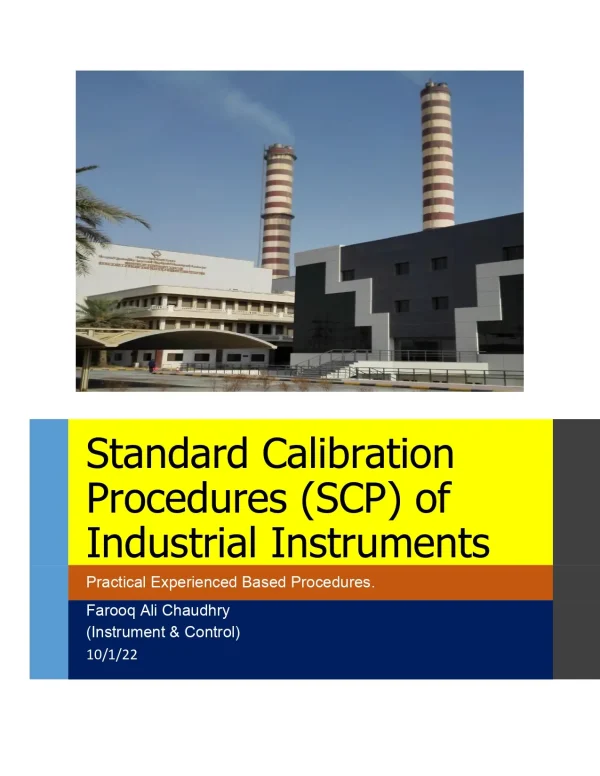 Standard Calibration Procedures (SCP) Of Industrial Instruments