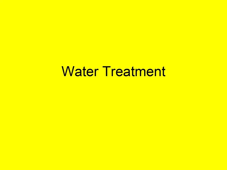 Water Treatment