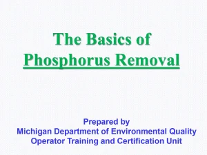 The Basics of Phosphorus Removal