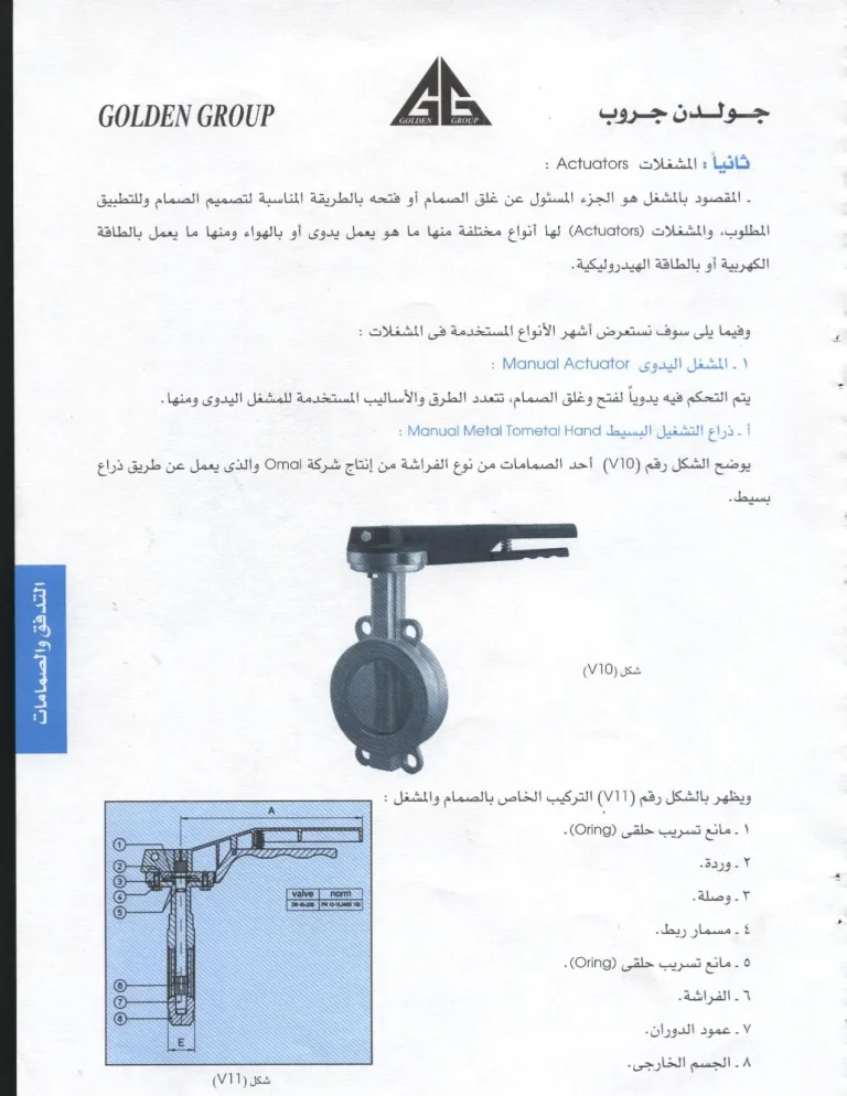 التدفق والصمامات (المشغلات)