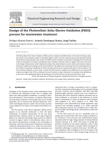 Design Of The Photovoltaic Solar Electro-Oxidation (PSEO) Process For Wastewater Treatment