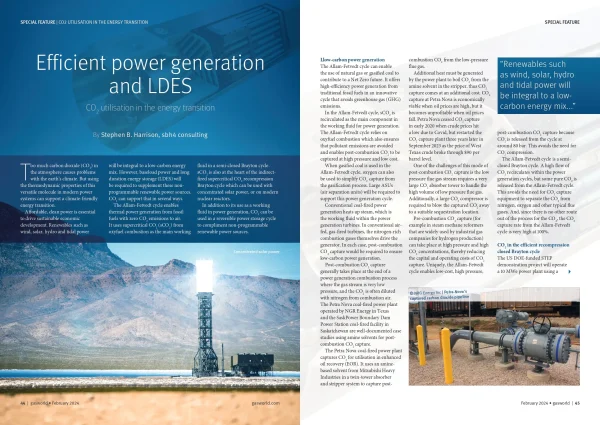 Efficient Power Generation And LDES CO2 Utilisation In The Energy Transition
