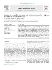 Exploring The Potential Of Commercial Polyethylene Membranes For Desalination By Membrane Distillation