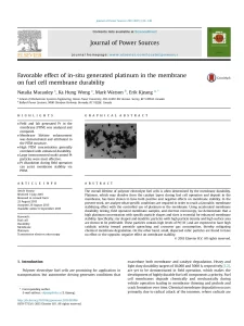 Favorable Effect Of In-Situ Generated Platinum In The Membrane On Fuel Cell Membrane Durability