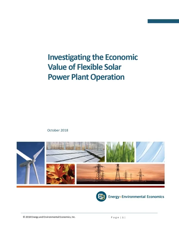 Investigating The Economic Value Of Flexible Solar Power Plant Operation