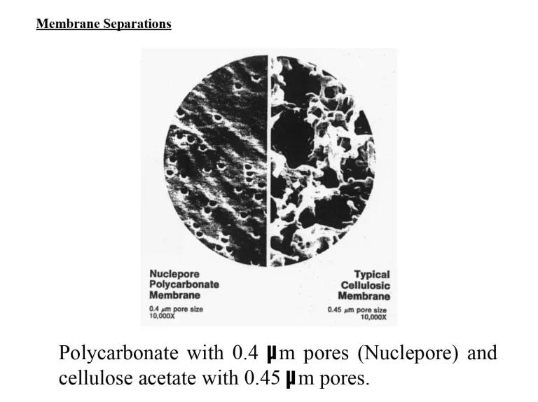 Membrane Separation: Synthetic Membranes