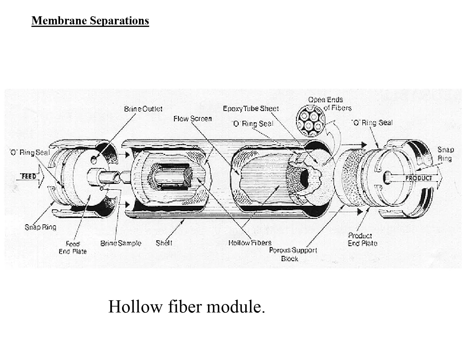 Membrane Separations: Hollow Fiber Module