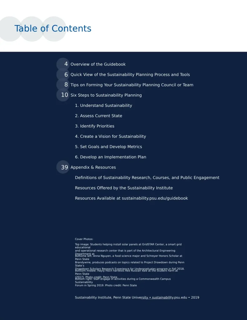 Sustainability Planning Guidebook