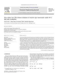 Zero-Valent Iron (ZVI) Fenton Oxidation Of Reactive Dye Wastewater Under UV-C And Solar Irradiation