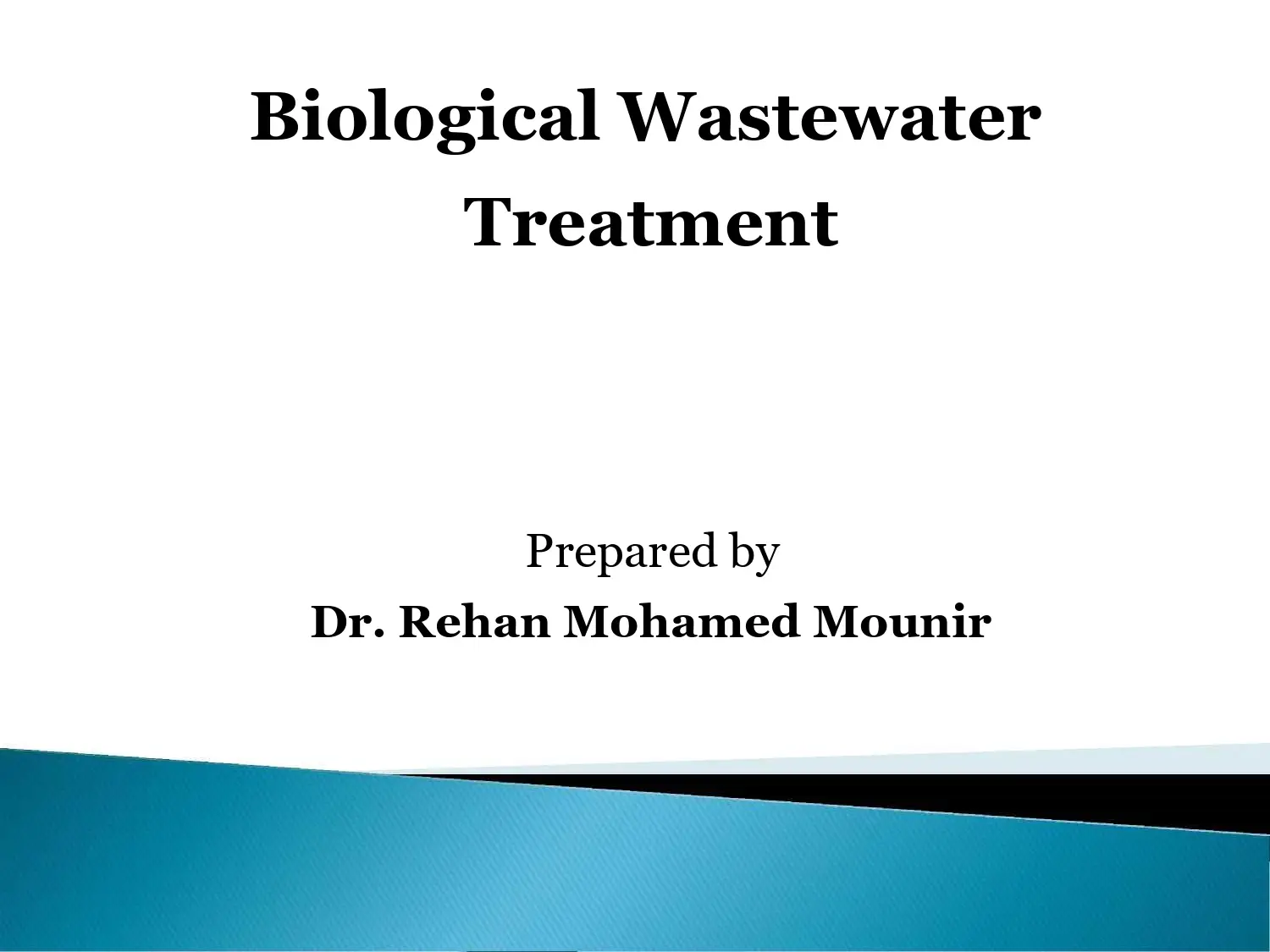 Biological Wastewater Treatment